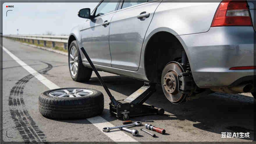 公安道路救援汽车送玻璃水